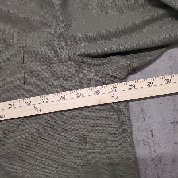 Roundtree & Yorke TravelSmart Mens XXL Olive Dress Shirt Front Right Side Pocket - Picture 6 of 10